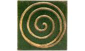 Piastrella con spirale in oro cm. 10x10 ( 1920 )