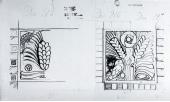 Disegno con spighe, china su carta cm. 34 x 55