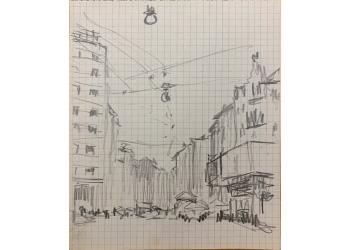 Milano - fili della luce su la strada Milano - fili della luce su la strada